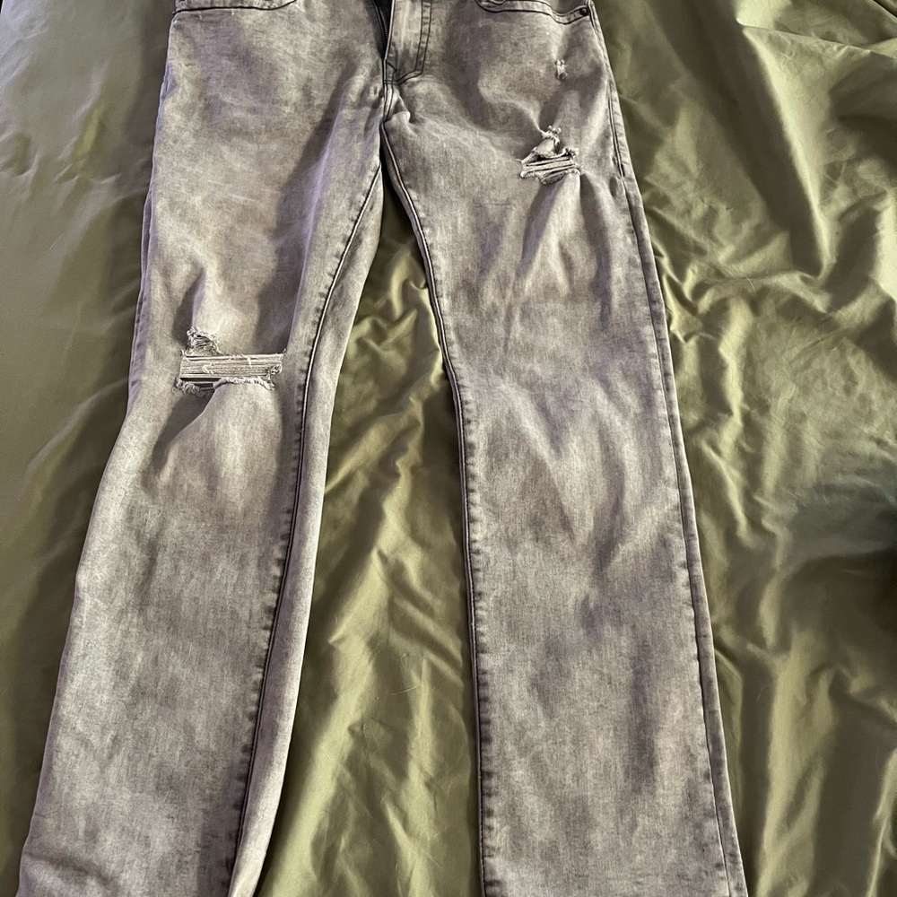 True Religion Gray Distressed Men's Jeans